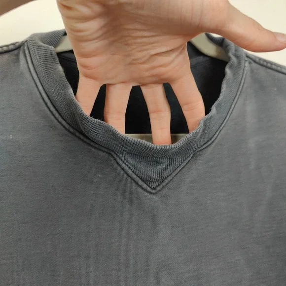 John Elliott Sweatshirt Mens Large 3 Grey Washed Distressed Sweatshirt Grunge - Picture 6 of 14